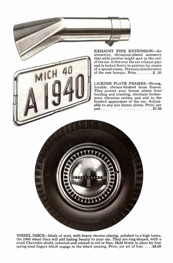 1940 Chevrolet Accessories Booklet Page 30
